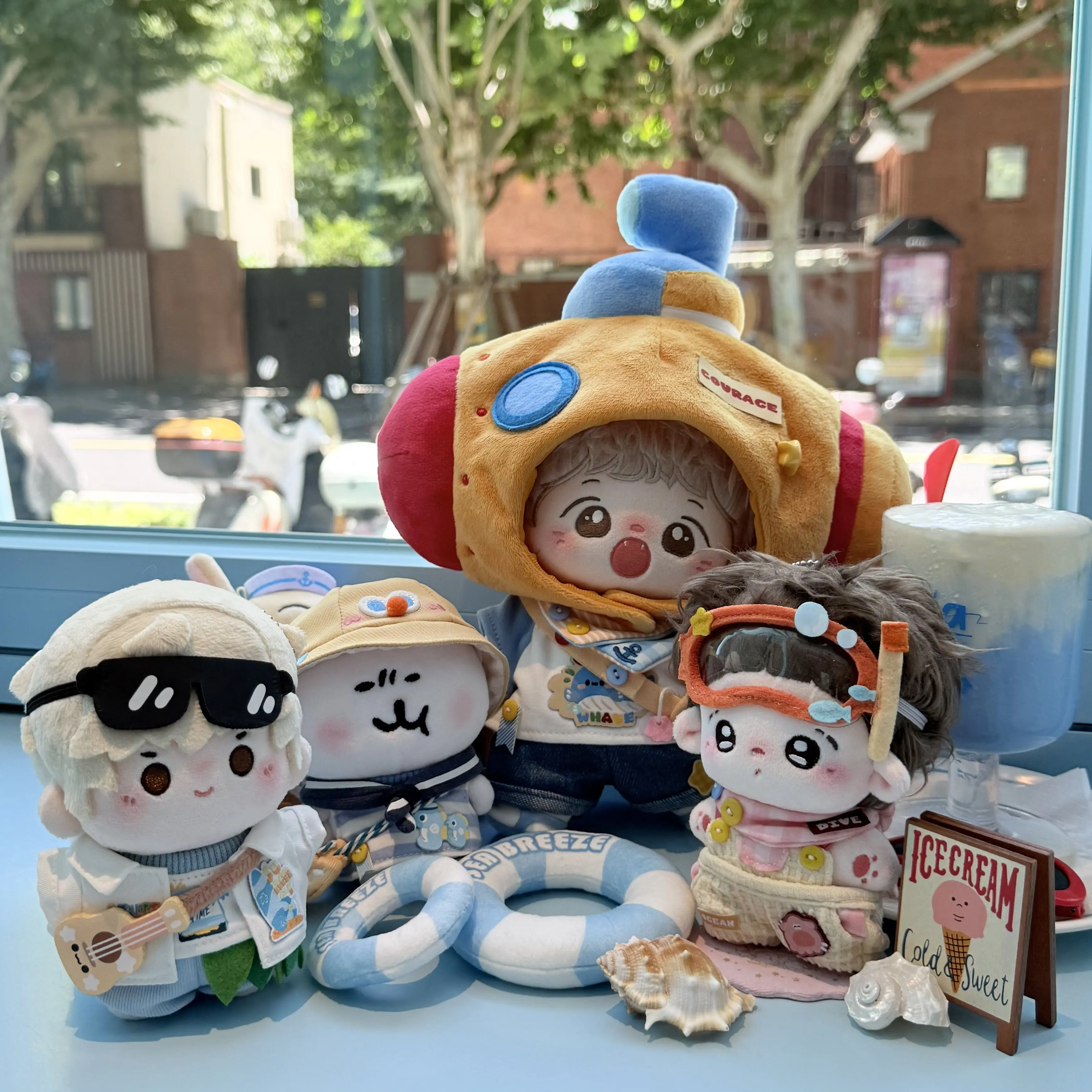 Disponibile Abbigliamento per Bambole da 20cm, Completo Cartone Animato Avventura sull'Isola con Cavalluccio Marino, Marinaio, Polpo, per Peluche e Giocattoli Anime per Bambini