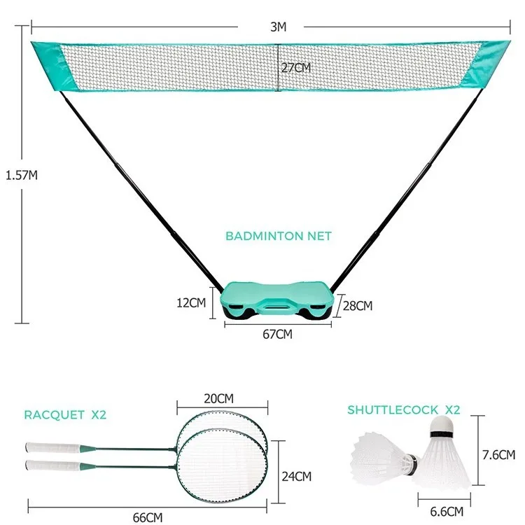 Outdoor Portable Folding Badminton Net Holder, Volleyball Net Frame