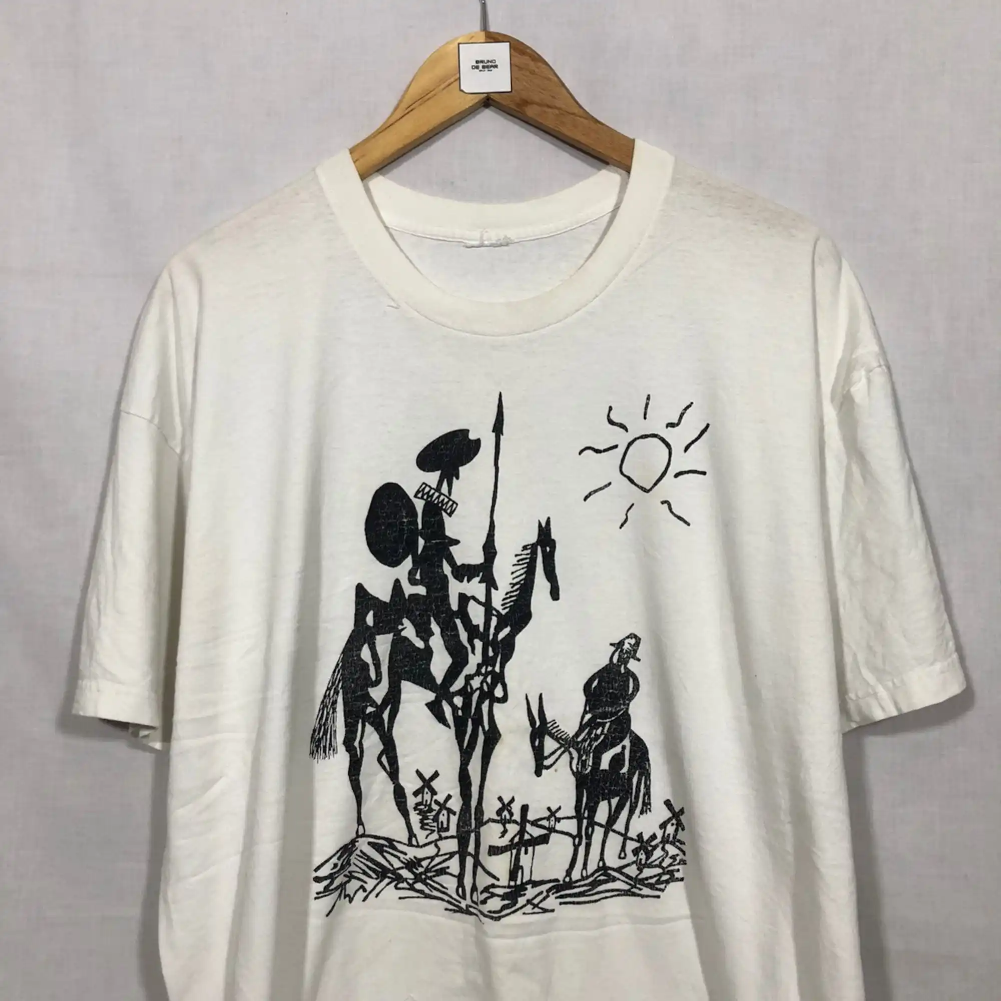 Vintage 90's Pablo Picasso Don Quixote Sancho Panzo Art T Shirt