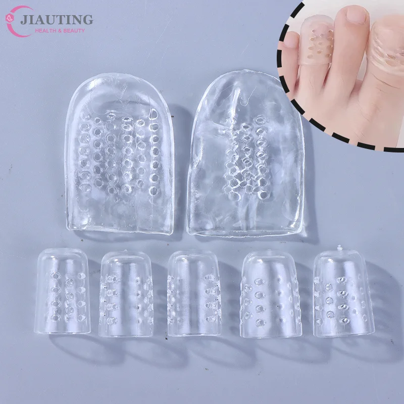 30 unidades/pacote protetores de dedo do pé de silicone feminino salto alto anti-fricção tamanho duplo grande & pequeno dedo do pé cobre para bolhas e aliviar a dor