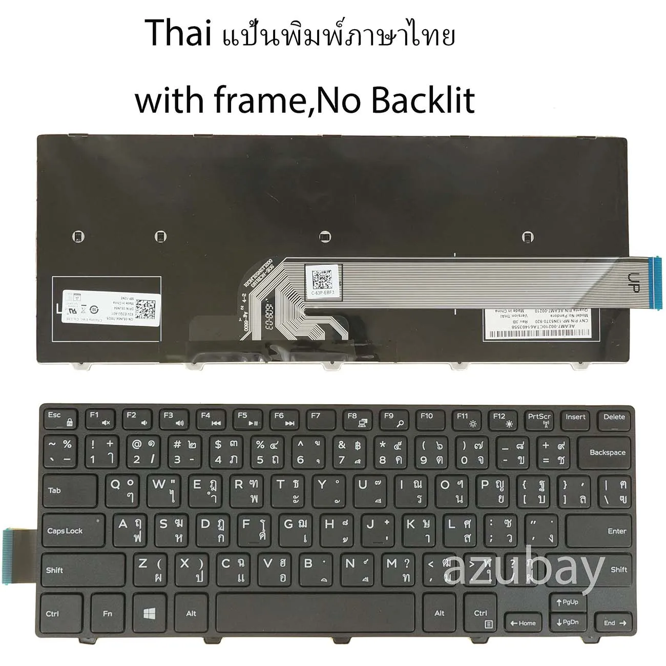 Teclado THAI TI para Dell Inspiron 3441 3442 3443 3451 3452 3458 3459 5442 5445 5447 5448 5451 5455 5458 7447 5452 5457 5459