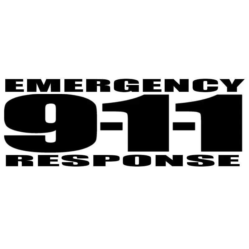 Cartoon 911 Emergency Response Creative Car Sticker PVC Fashion Auto Window Exquisite Decal Decoration Can Be Customized Color