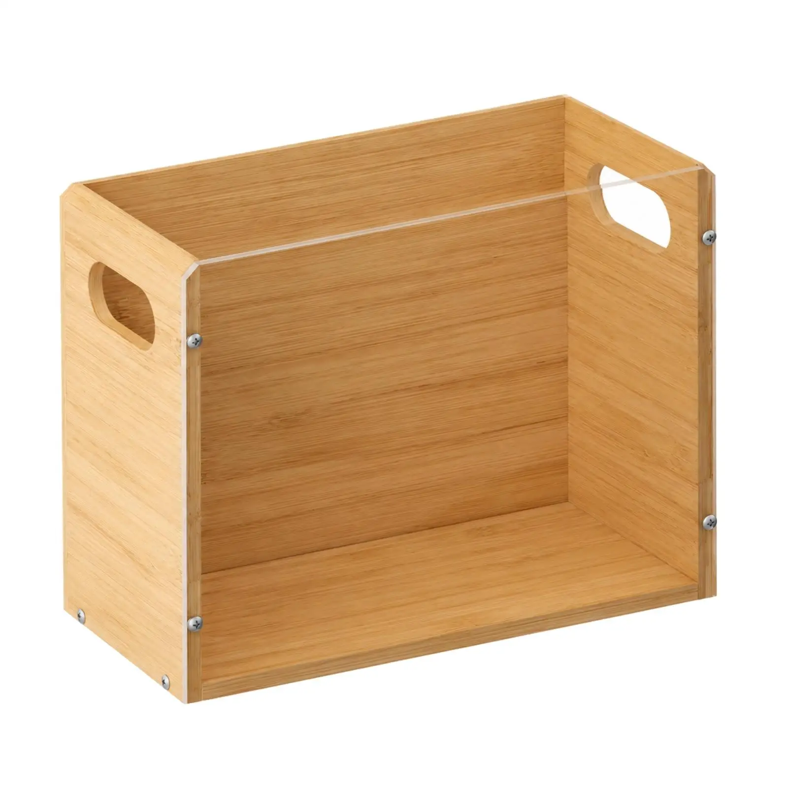 Bamboo Hanging File Folder Rack Desk Organizer for Wall Mount Paper Storage Holder