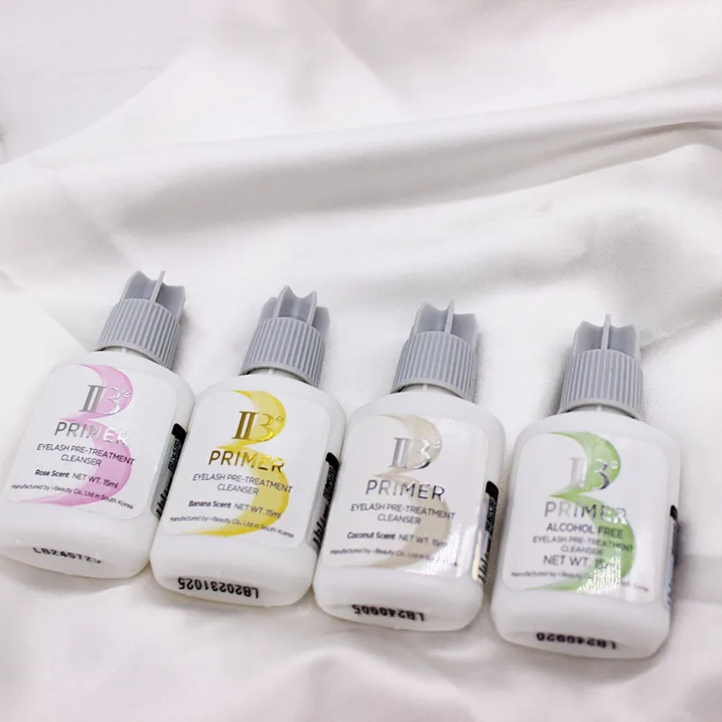 2 garrafas ib primer 15ml suprimentos de extensão de cílios postiços claro perfumado ferramentas de maquiagem cola mais forte original coreia