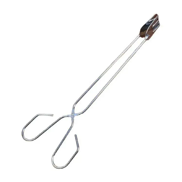 Stainless Steel Scissors Type Grilled frying Food Clip Barbecue Convenient BBQ Tools Accessories Portable Tongs Outdoor Gadget