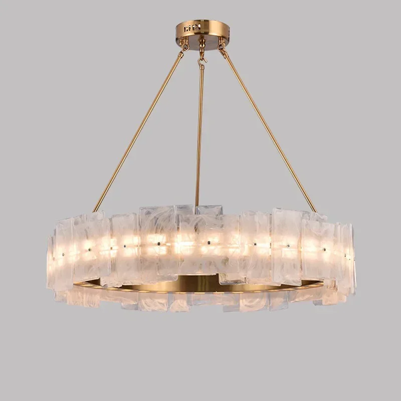 

FSS Luxury Gold Crystal Chandelier Light For Living Room Bedroom Designer Creative Restaurant Lamp Indoor Fixtures