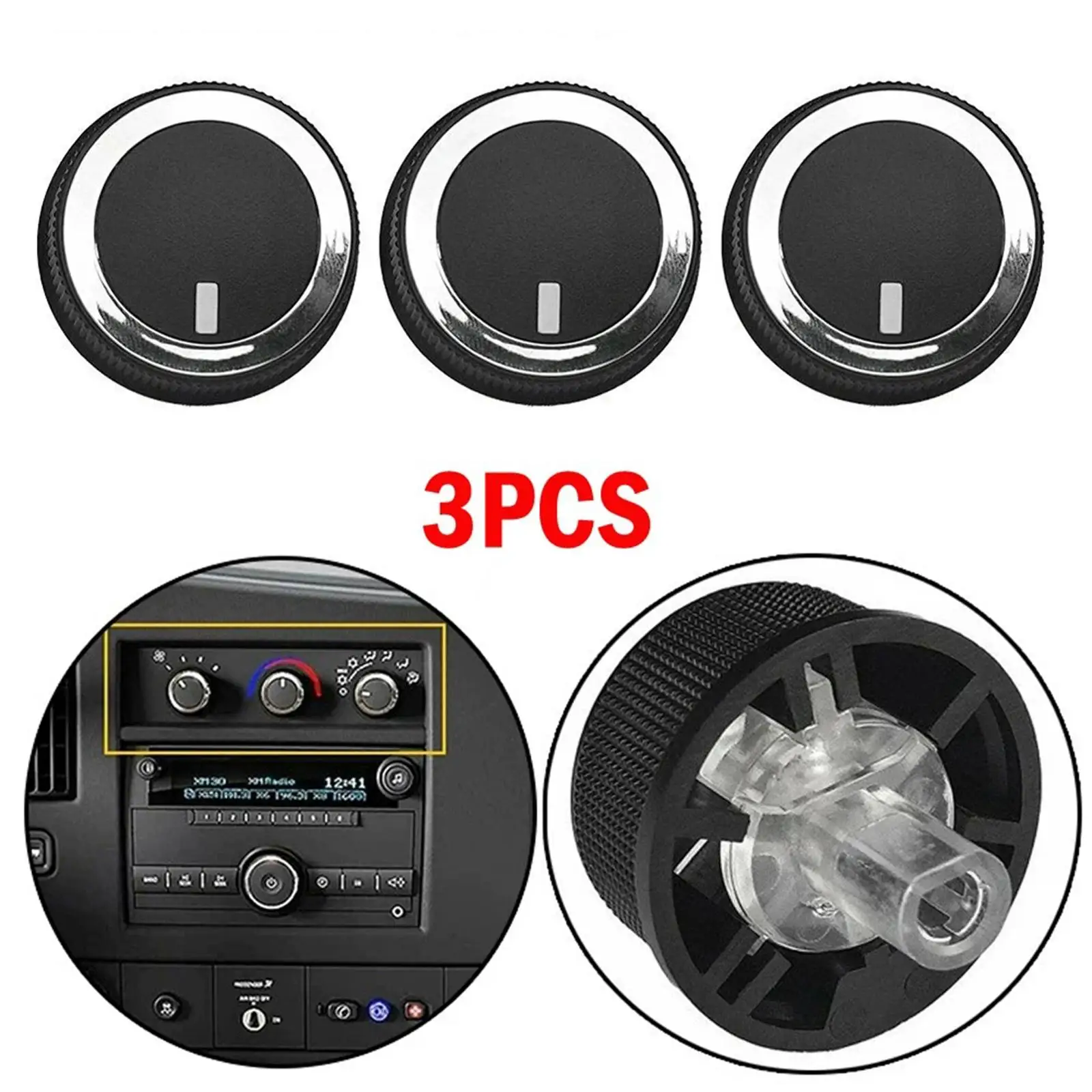 3 Count Temperature Control Knob 84793085 for Reples ,Blk Durable Premium cessories