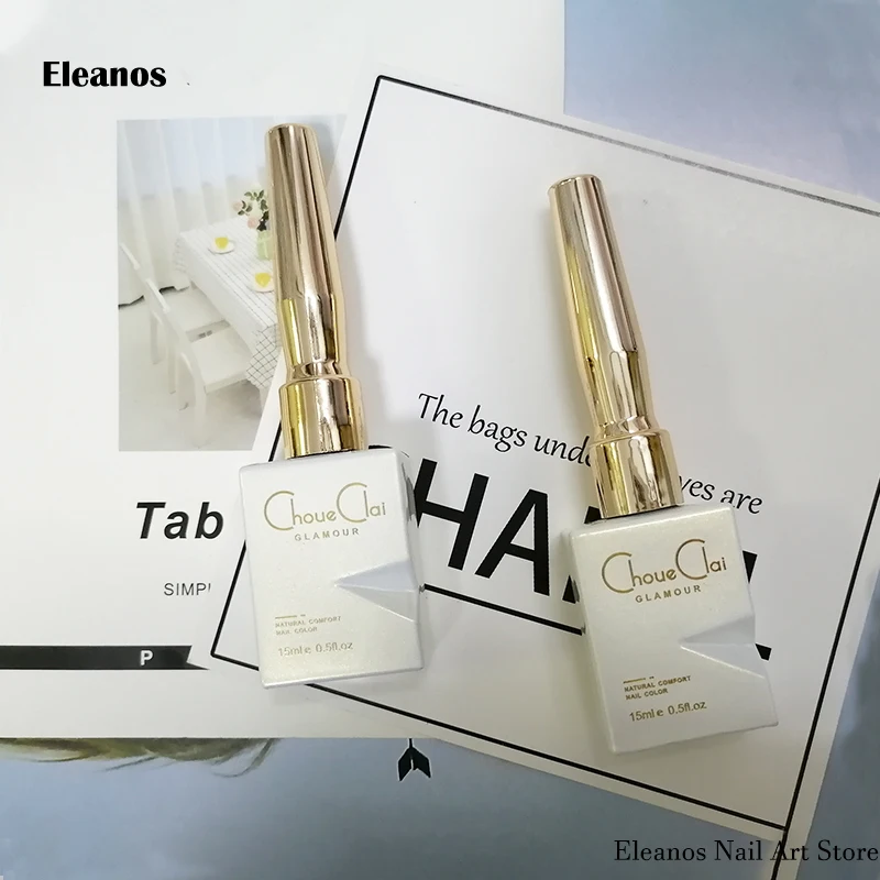 Eleanos 15 ml Basis- und Top-Coat-Gel-Nagellack, transparent, Soak Off UV-Gel-Nagellack, Nagelgrundierung, Hybrid-Gel-Lack