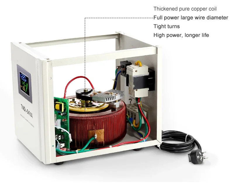 5KVA TND مرحلة واحدة التيار المتناوب الجهد المنخفض 90 فولت إلى 260 فولت AutoServo الجهد المنظم 220 فولت استقرار #6