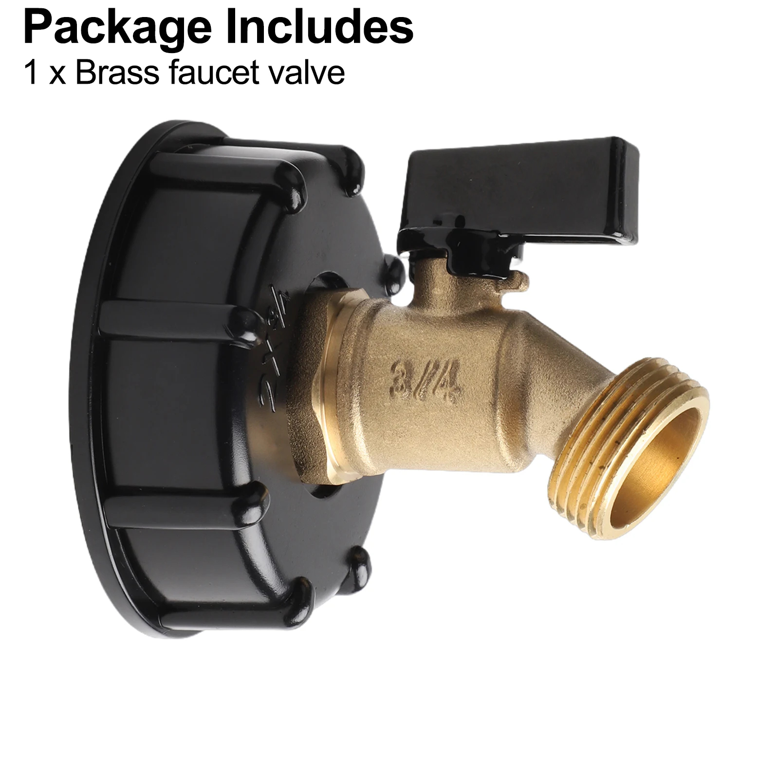 Reliable and High Functioning IBC Tote Water Tank Adapter with 330 gallon capacity featuring Brass Hose Faucet Valve Connector