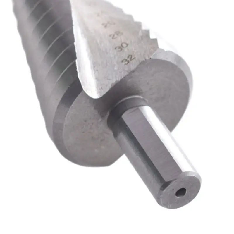 Broca de paso de flauta recta HSS de 3-12mm, 4-12mm, 4-20mm, cortador de agujeros de Metal y madera plateada, juego de herramientas de corte