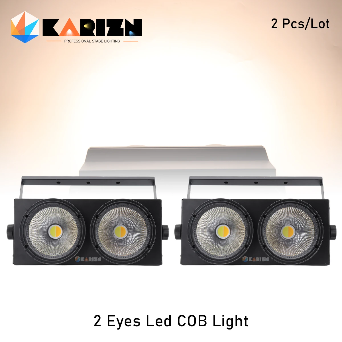 

No Tax 2Pcs COB 2 Eyes 200W Par Stage Lights Fast Delivery LED Color Matching Party Voice Control KTV Disc Christmas