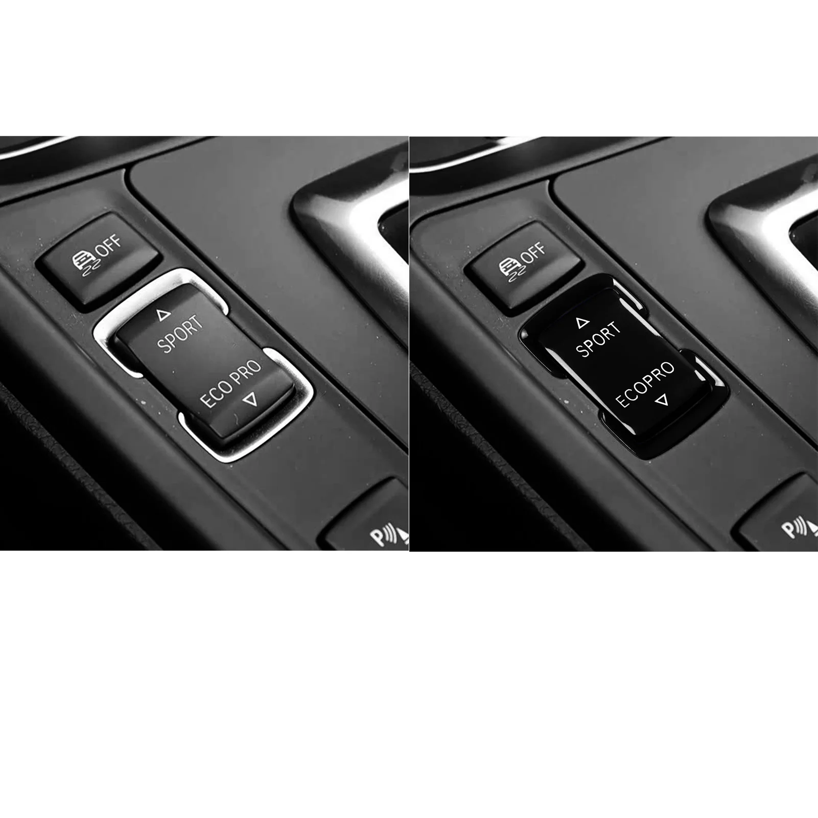 For BMW 1 2 3 4 Series  F20/F21 12-18, 2 F22/F23 14-18, 3 F30/F31/F34 13-19, 4 F32/F33/F36 14-19 Gear Shift Button Frame Suit view 5