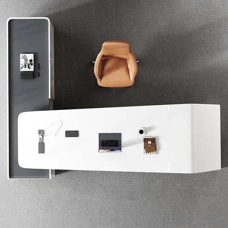 Wide Standing Office Desks Organiser Storage Executive Laptop Computer Desks White Drawers Mesa Ordenador Modern Furniture