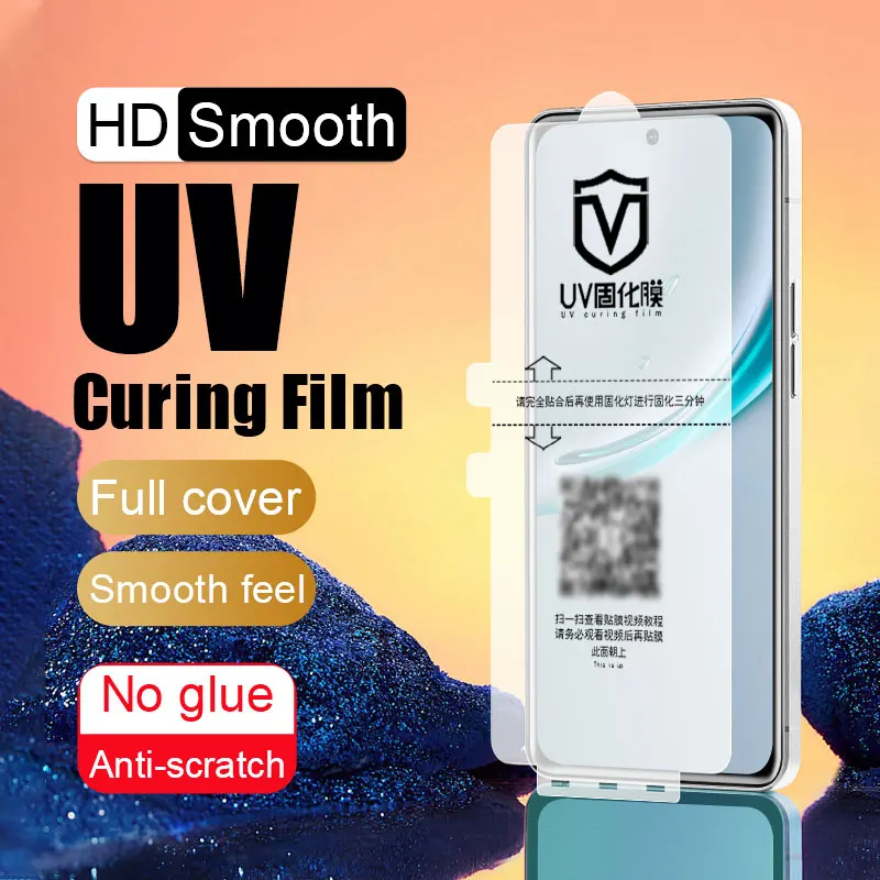 1pc UV light curing film  For xiaomi 14 Ultra 13 Pro 12S 11 Not Glass For xiaomi Civi 3 2 1S Mix 4 phone screen protector film