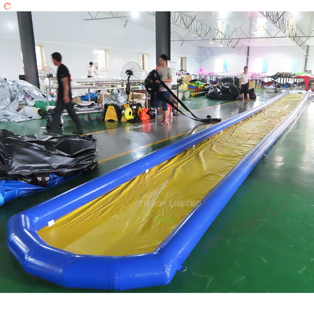 Free Door Shipping 10m/20m/30m Long Inflatable Water Slip Slider for Summer Yard Slippy Inflatable Water Slide for Sale