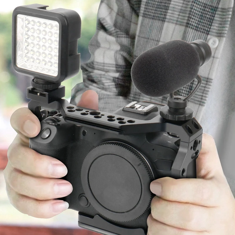 Black Aluminum Alloy Small Rig Camera Cover Video Stabilizer Mount For Eos- R5 R6