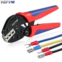 Crimping Mini Pliers YMS-02C For RV/SV/FDD/MDD/DBV/PTV/MPD/FRD Insulated Terminals Ratchet Wire Tools 0.25-2.5mm²（23-13AWG）