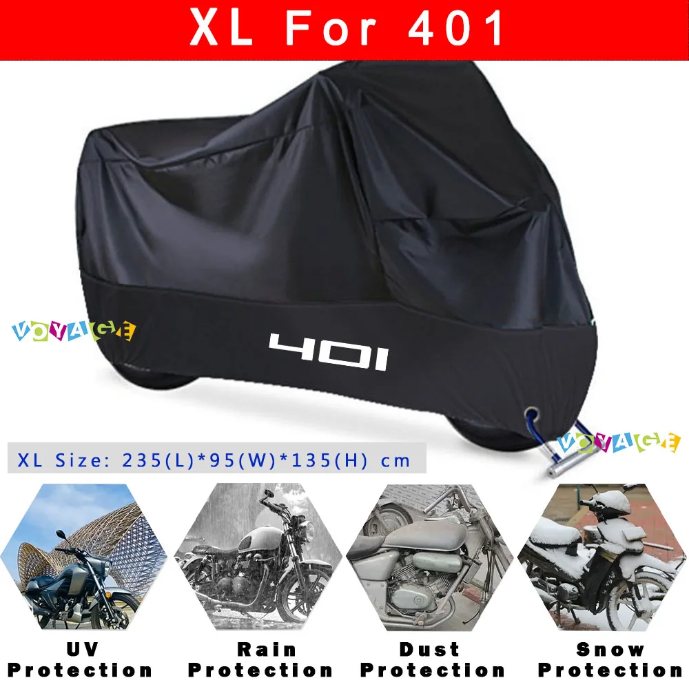 For Husqvarna Svartpilen 401 VITPILEN 401 Cover Waterproof Outdoor Scooter UV Protector Dust Rain Cover Motorcycle Accessories