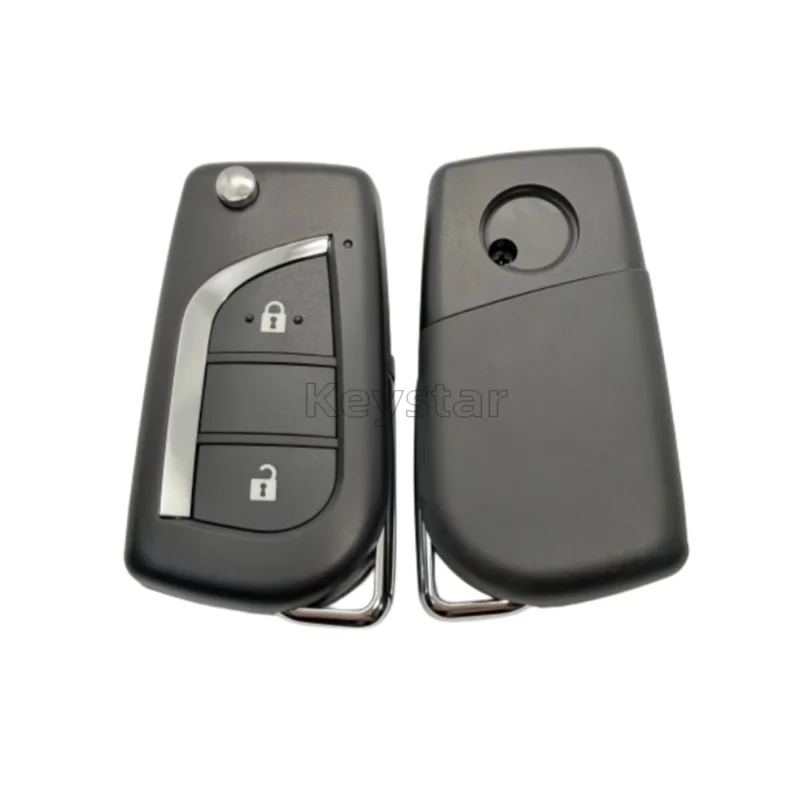keystar 1PCS 2 Button XKTO01EN VVDI KD Car Key Shell Remote Case Compatible with XHORSE XKTO21EN KD B13 for Toyota