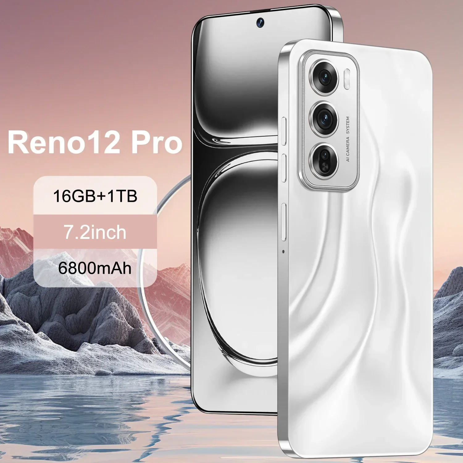 New Reno12 Pro Mobile Phone HD Large Screen Android Smartphone Portable Telephone Cheap Versão Global Celular Barato S22 Ultra