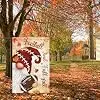 Heyfibro Football and Fall Y'all Gnome Garden Flag 12x18 Double Sided Burlap, Maple Leave Rugby Sports Events Yard Flags llz
