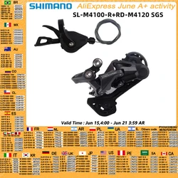 Shimano Deore M4100 Mini Groupset 2x10v/11v Shifter Lever RD-M4120 M5120 Long Cage Rear Derailleur For 10s Mountain Bike Set