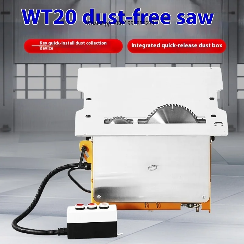 Portable Woodworking Electric Saw Table 110V/220V Integrated Machine Dust Free Table Panel Saw Stretch Carpentry Tools Bench Saw