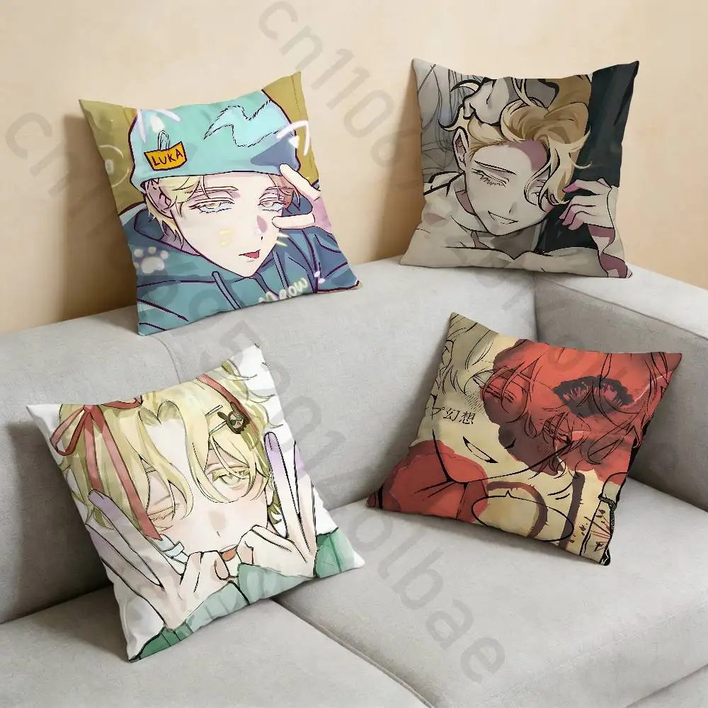 

A-Alien Stage L-Luka Pillow Case Square Double-Sided Printing Short Plush Sofa Cushion Cover Bedroom Bedside Pillow