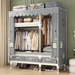 Wardrobe, bedroom, rental room, household, simple wardrobe with drawers, assembled, sturdy and durable, single person wardrobe