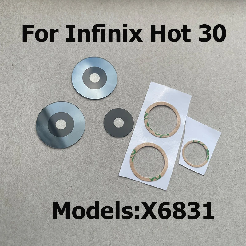 Back Camera Lens For Infinix Hot 30 30i Play NFC 4G 5G Rear Camera Glass Lens With Glue Sticker Repair Parts