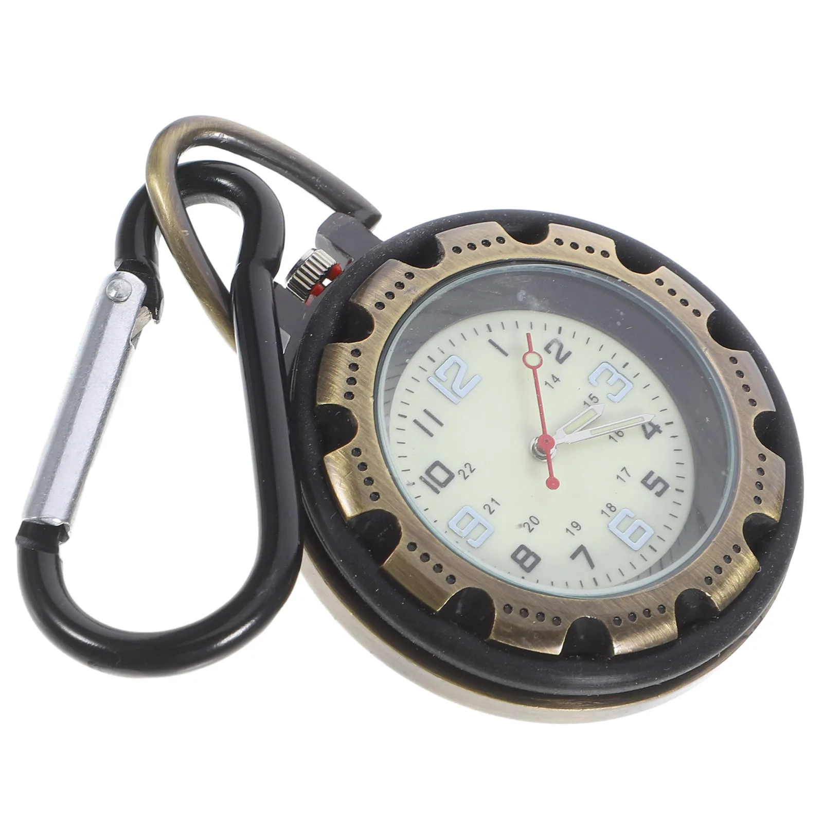 

Mountaineering Clip Watch Portable Carabiner Pocket Watch Mini Size Exquisite Craftsmanship Durable for Hiking