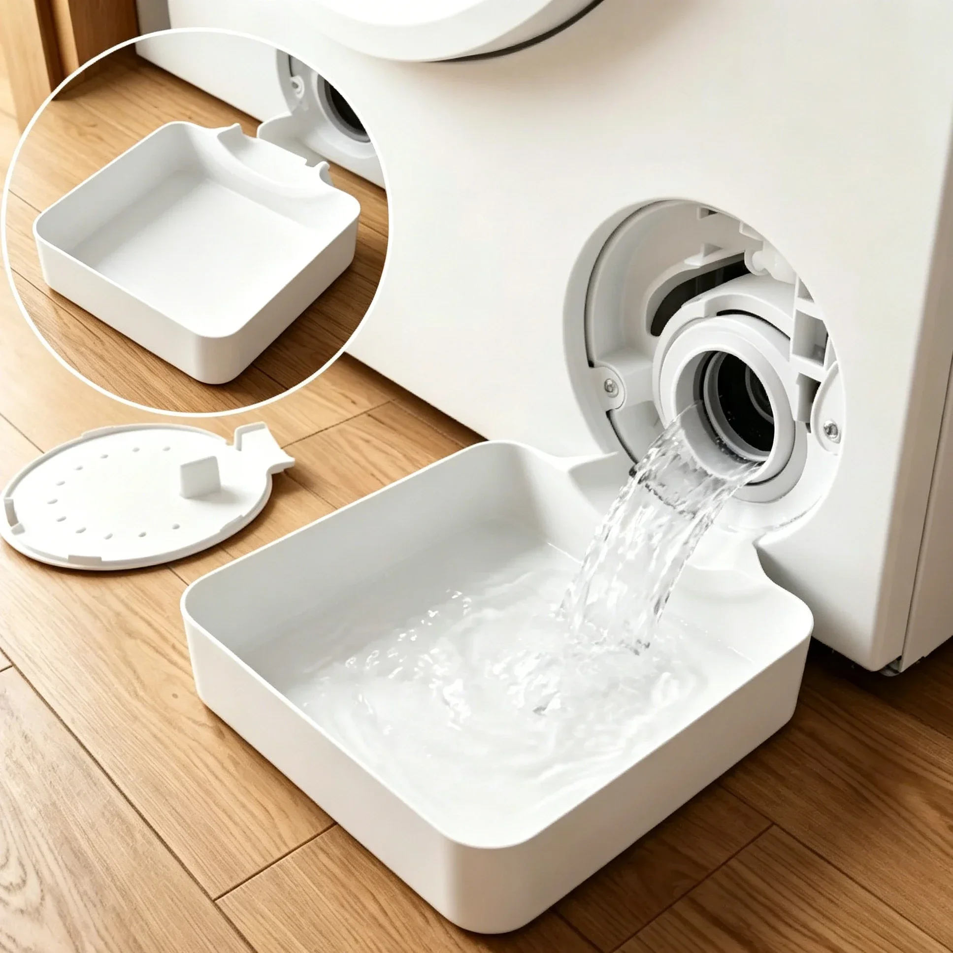 Washing Machine Drainage Tray Drain Funnel Drip Tray for Cleaning Lint Filters Leak Proof Water Catch Box Tray Stop Floor Spills