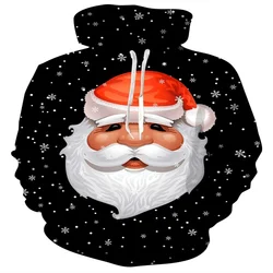 Autumn Santa Claus Sweatshirt Men's New Fashion Casual Pullover Top Women's Long Sleeve O-Neck T-Shirt Christmas Top loose