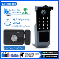 TTLock WIFI Version Built In Gateway Fingerprint Waterproof Outdoor Gate Passcode Rfid Card Keyless Smart Door Lock