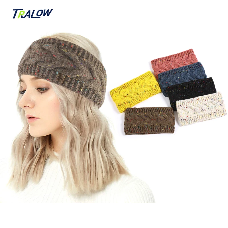 TRALOW warme winterhoofdbanden - dikke gebreide oorband haaraccessoires koud weer uitrusting, stijlvolle hoofddeksels, zachte textuur voor sport