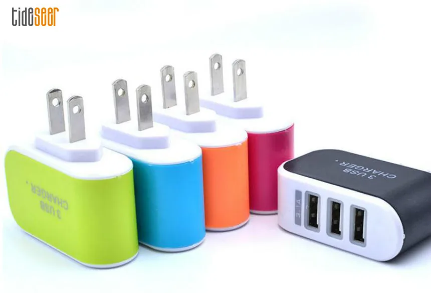 

EU/US Plug Wall Charger Station Triple 3 Port USB Charge Chargers Travel AC Power Adapter for Xiaomi Huawei iPhone HTC 300pcs