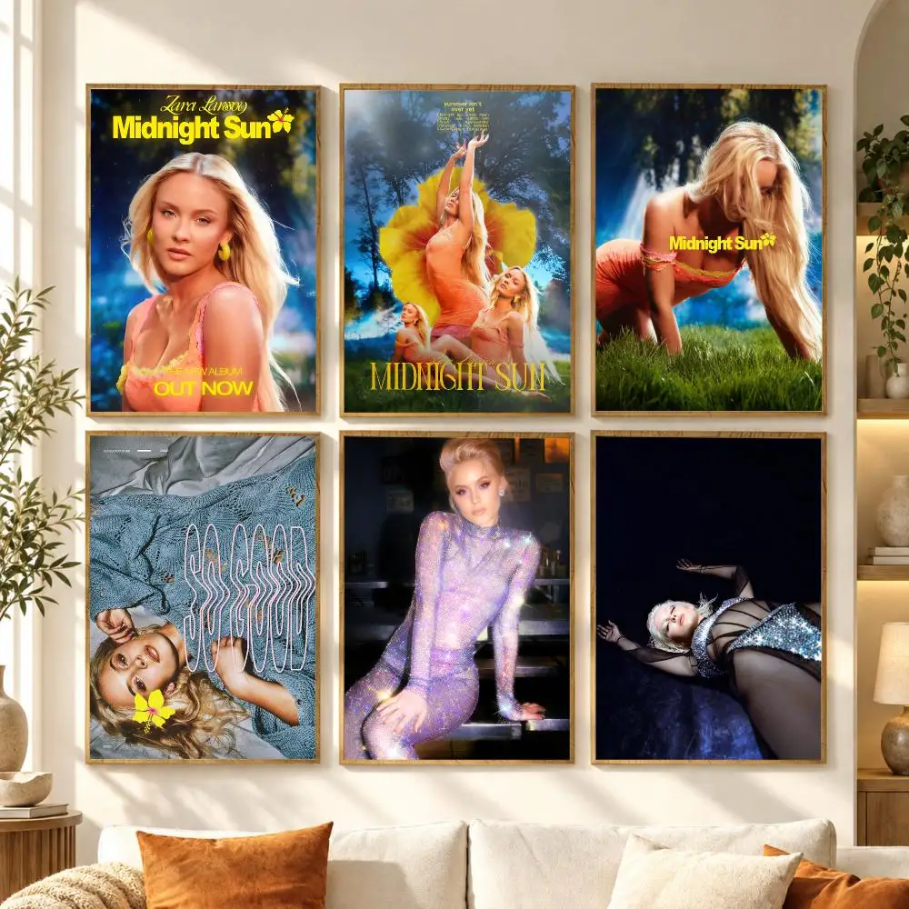 Singer Z-Zara Larsson Glamorous Trendy Poster Premium Modern Waterproof Wall Art Pictures for Bedroom Living Room Bar Decor