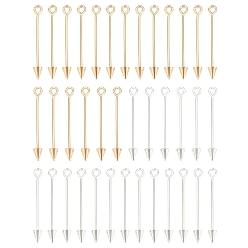 귀걸이 목걸이 팔찌용 빈 비즈 바 도구, DIY 공예 펜던트, 쥬얼리 키체인 만들기, 40 구슬