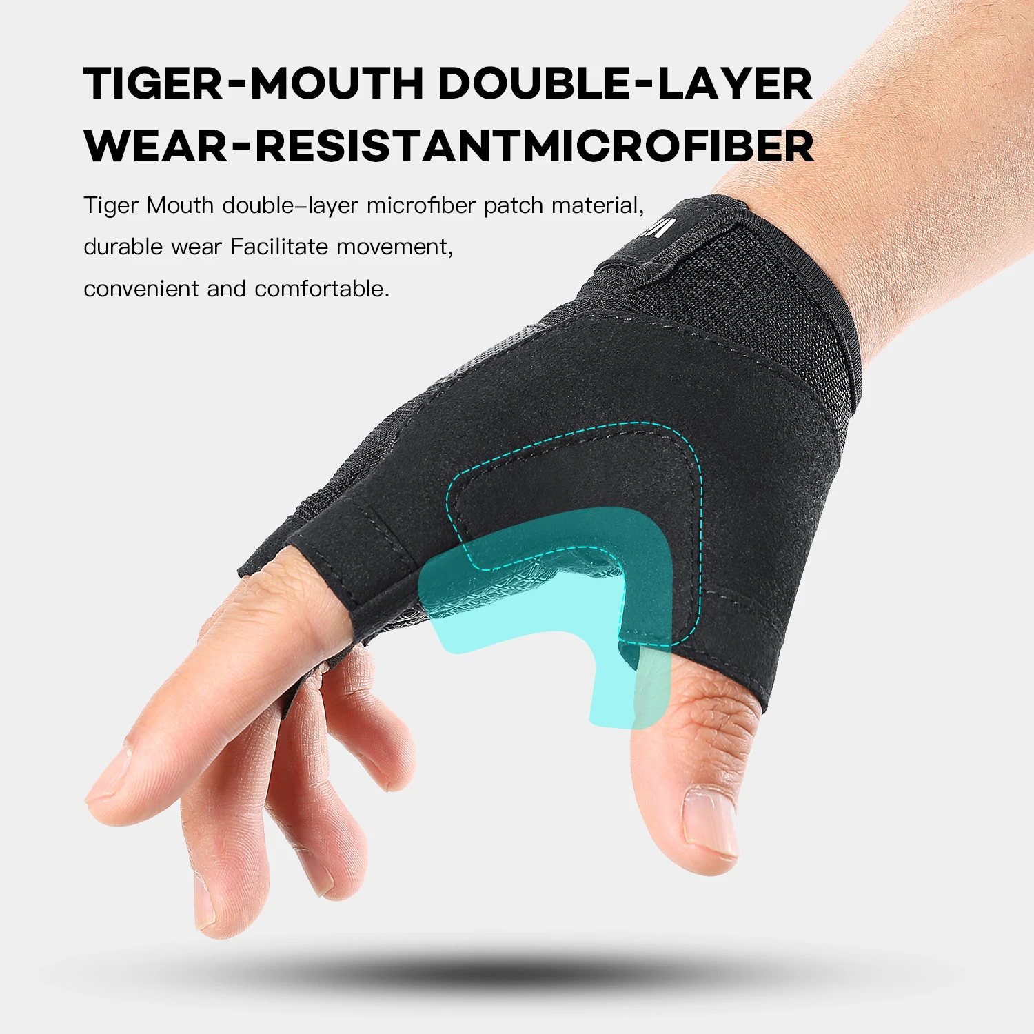 1 Pair Half Finger Cycling Gloves High Dexterity Work Gloves for Men and Women,Excellent Grip for Multipurpose Use