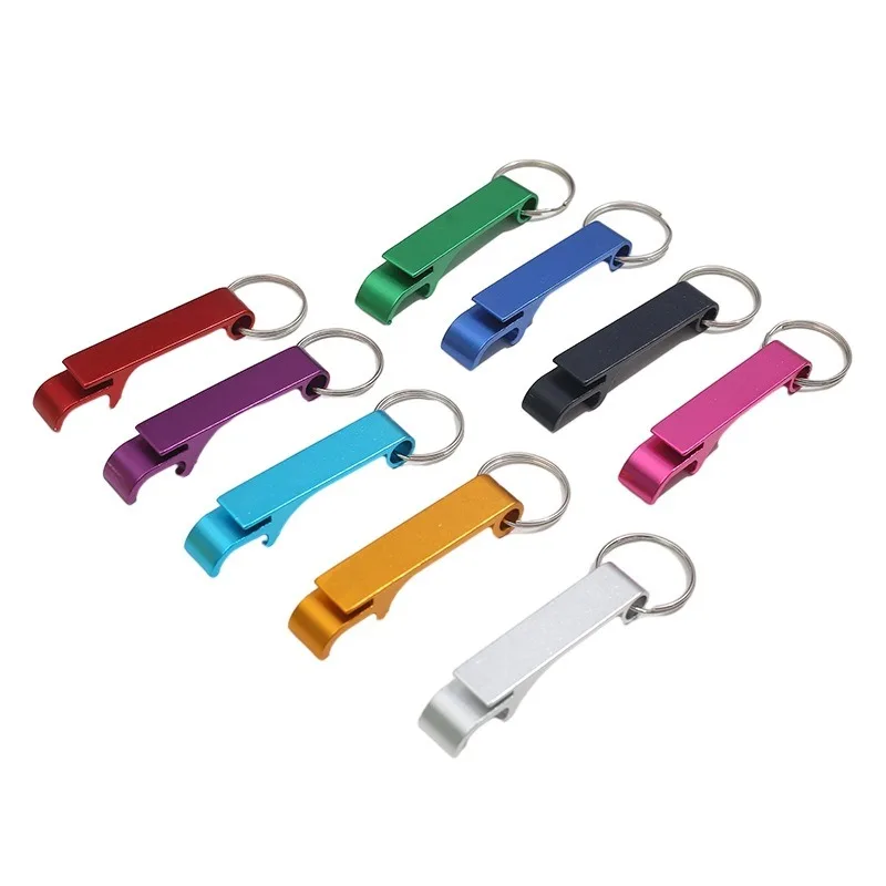 20PCs Lot Free Customized Aluminium Portable Can Opener Key Chain Ring Restaurant Promotion Giveaway Logo Gifts