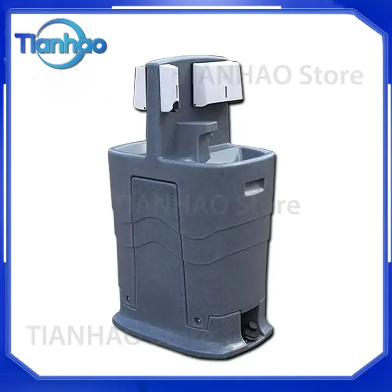 for Mobile Double Portable Hand Wash Station Outdoor Camping Sink Folding Wash Basin with Water Tank for RV Picnic Garden