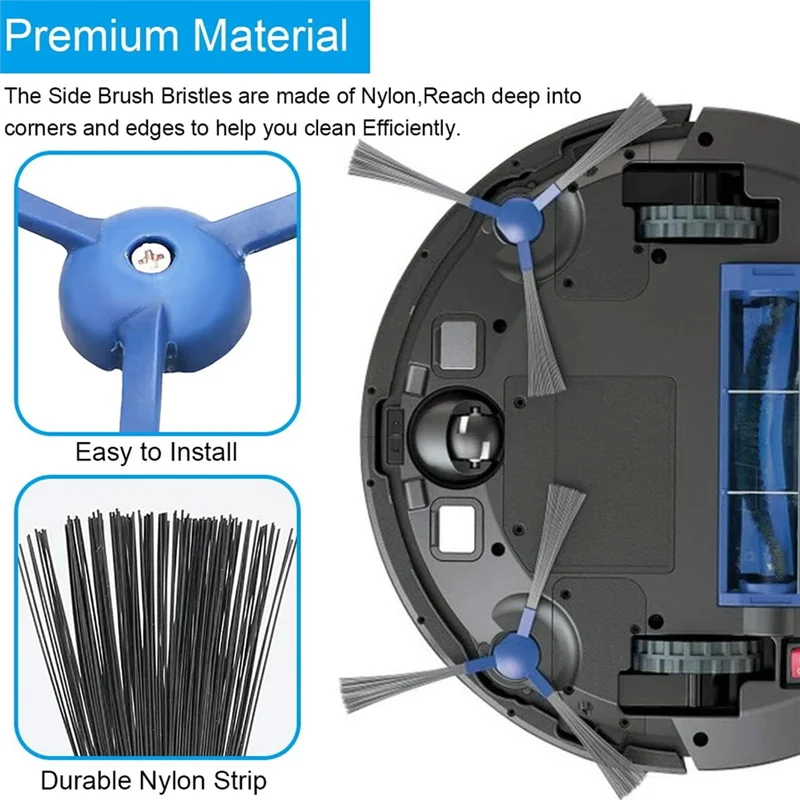 B59B-1Set Parts Accessories For Eufy Robovac X8 Hybrid Robot Vacuum Cleaner HEPA Filters Side Brush Mop Cloth Replacement Parts