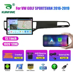 13.1 Inch Autoradio Voor Vw Golf Sportvan 2016-2019 Auto Dvd Gps Navigatie Stereo Carplay 2 Din Centrale Multimedia Android Auto
