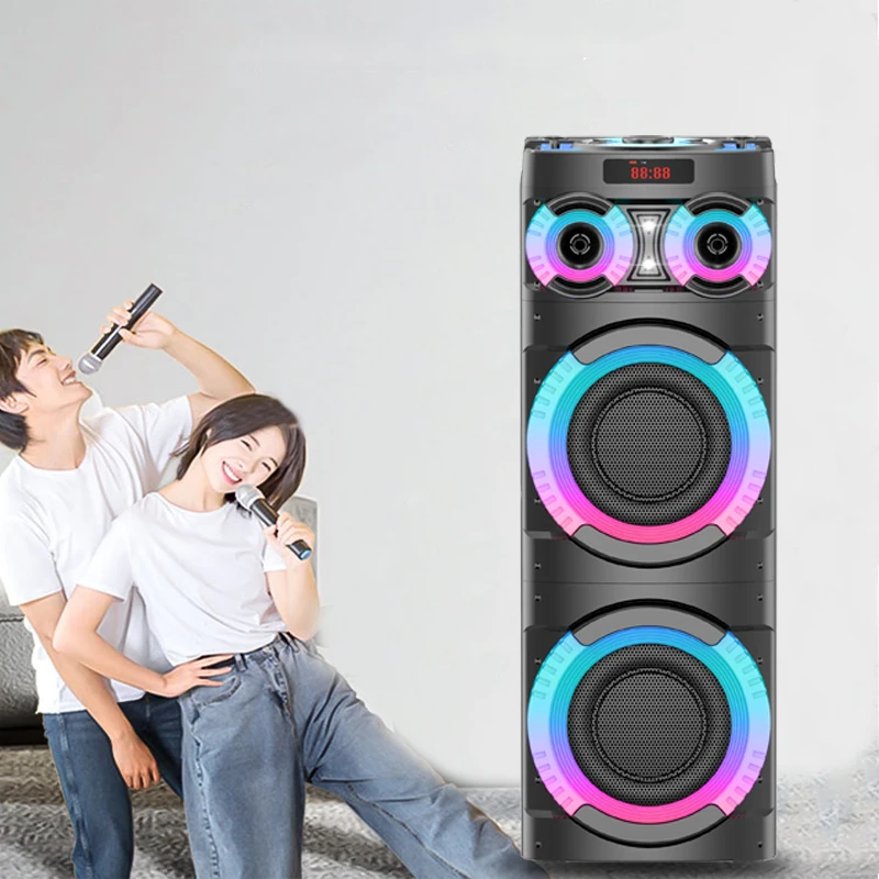 2.0 high power 4*12 inch Bluetooth speaker party speaker with ball light on the top