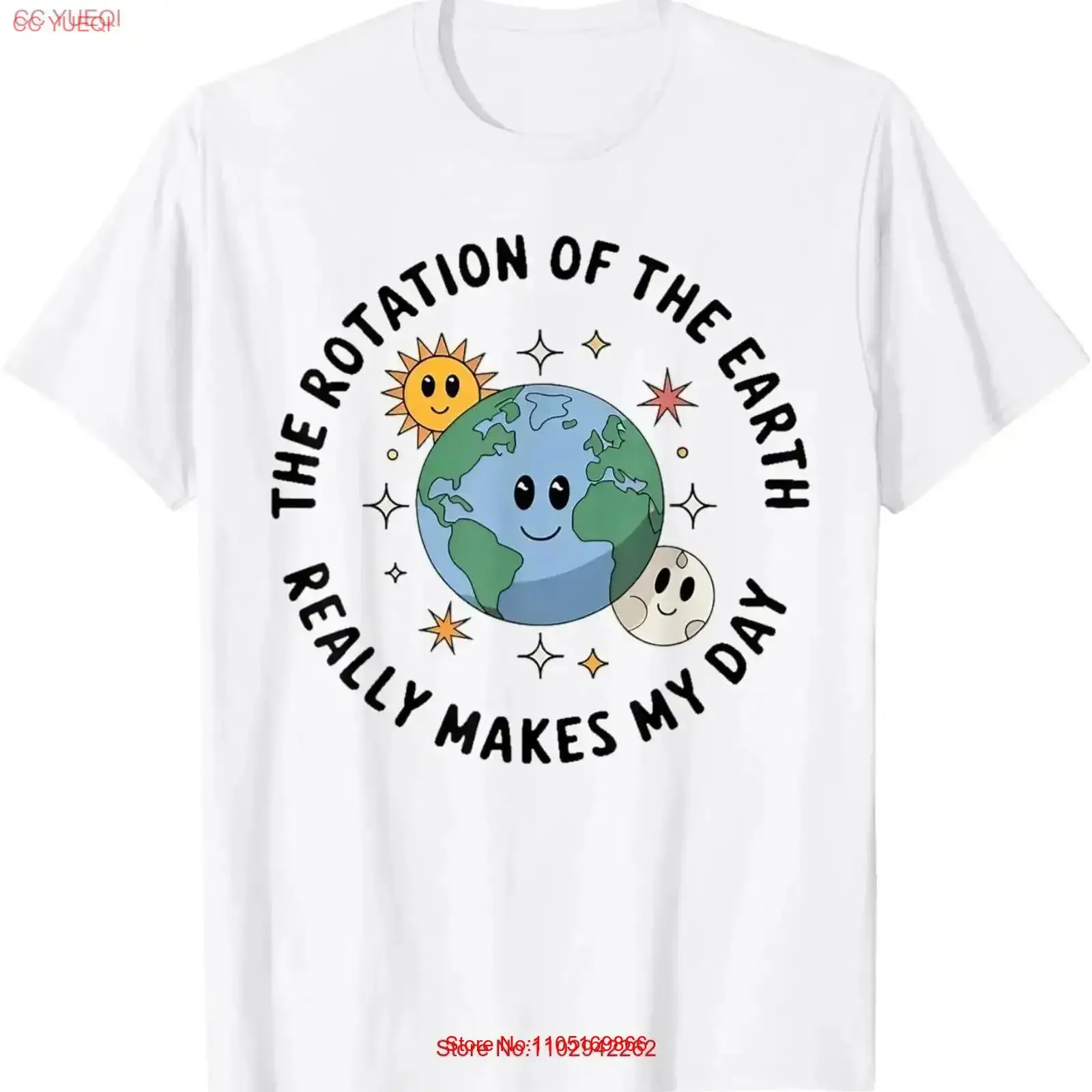 Rotation of the Earth Makes My Day Science Kids T Shirt vintage Washed Breathable Versatile Stylish Comfortable Slightly
