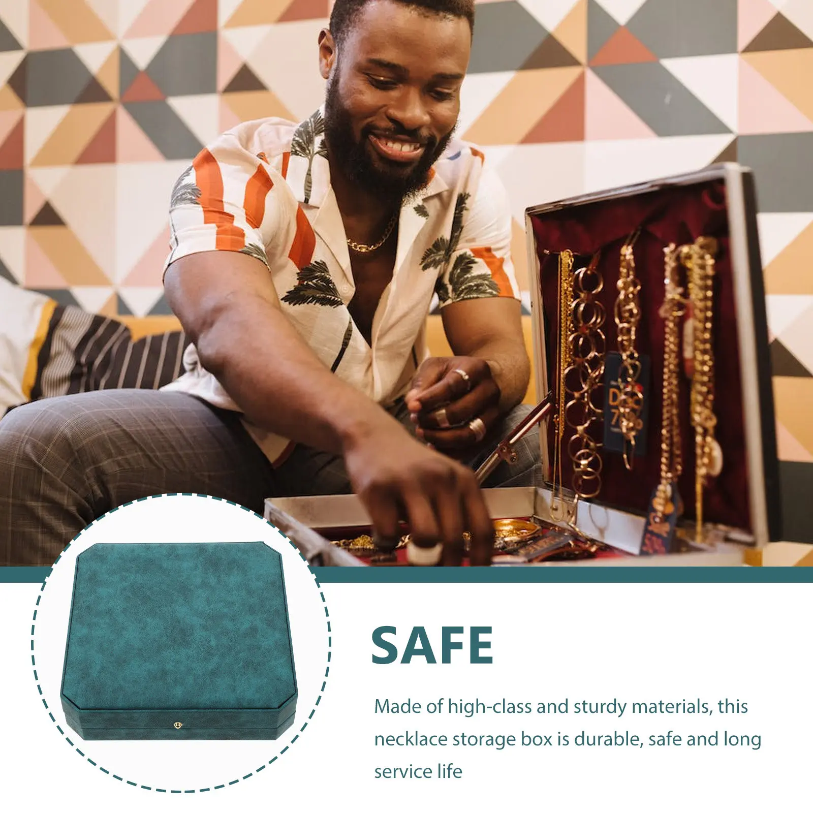 

Elegant Necklace Display Box Jewelry Storage Holder Organized Case for Travel Home Desktop Use Premium Quality Compact