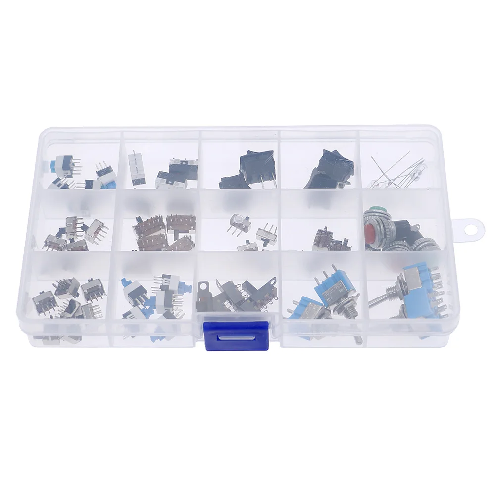 15 Kinds of Tactile Switches Push Button DIP Tact Toggle Mercury switch ON-OFF Power Switch