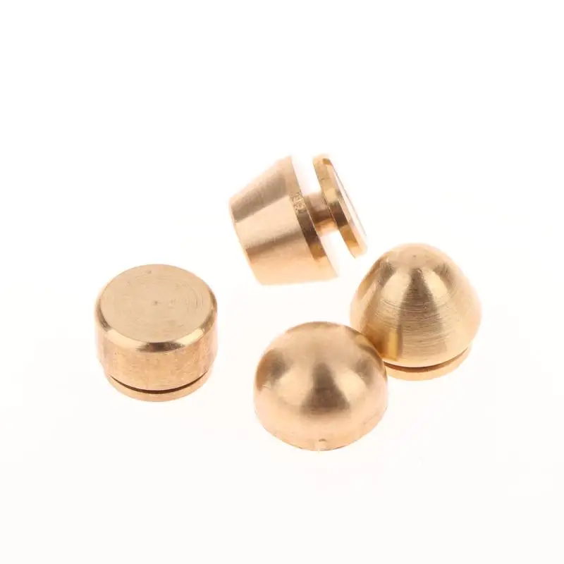 5er-Set Hochwertige Massivmessing-Nieten und Schrauben für DIY-Leder-Taschendekoration, Koffer-Bodenfüße, Nieten-Zubehör – Detail 6
