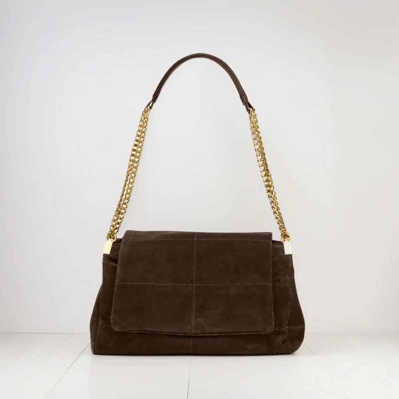 

Women's Chain Shoulder Bag Vintage Quilted Sling Handbags PU Leather Crossbody Purse with Chain Strap for Daily Evening Trendy